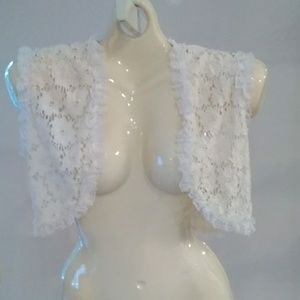 ONLY ONE! Faris lacy bed jacket/cover up NWOT